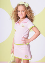 Saia Short Tricot Ponto Piquet Listrada Patche