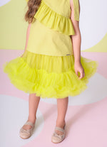 Saia Short Tule Babado Frufru