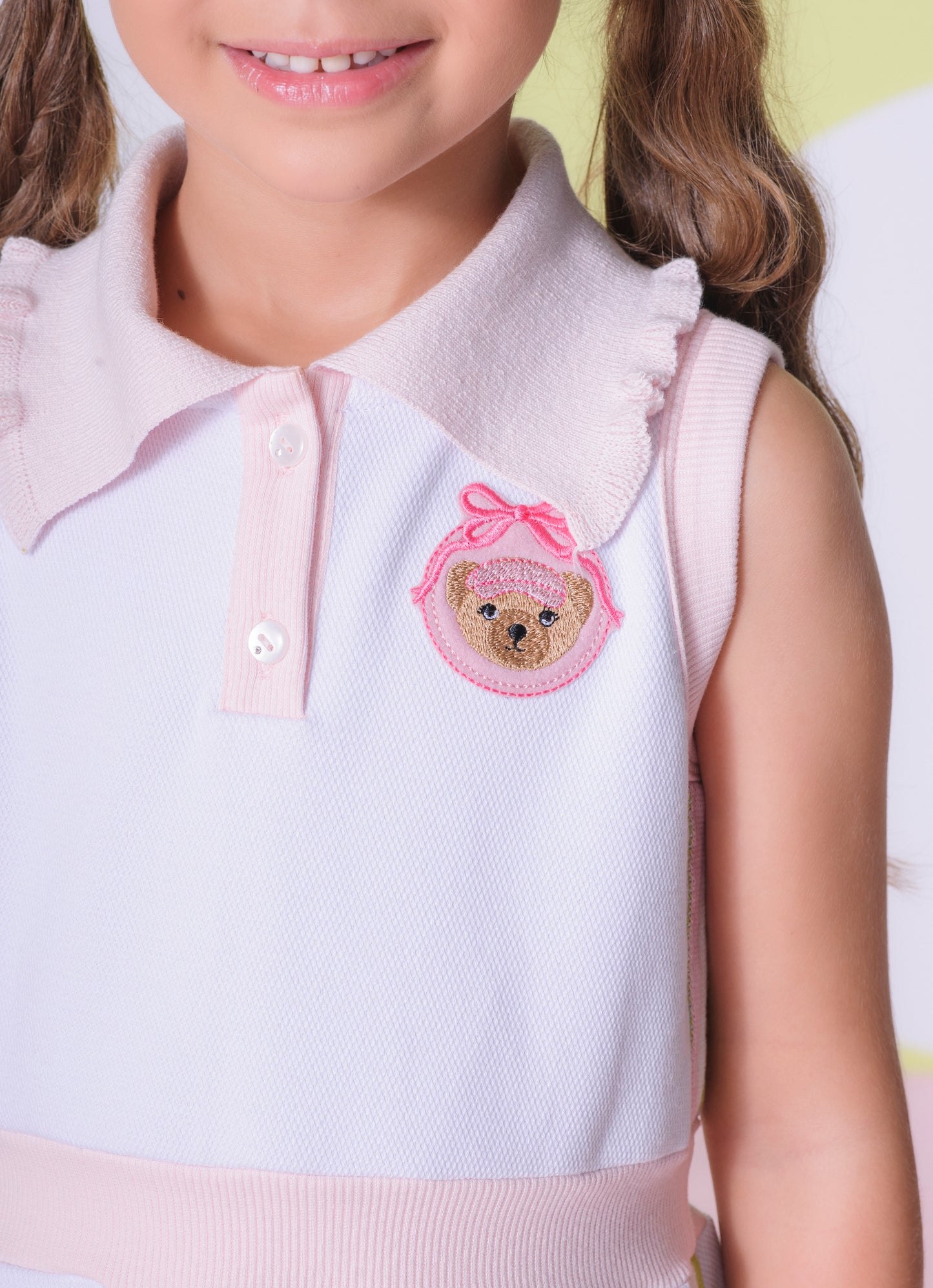 Vestido Malha Piquet Gola Polo Babadinho