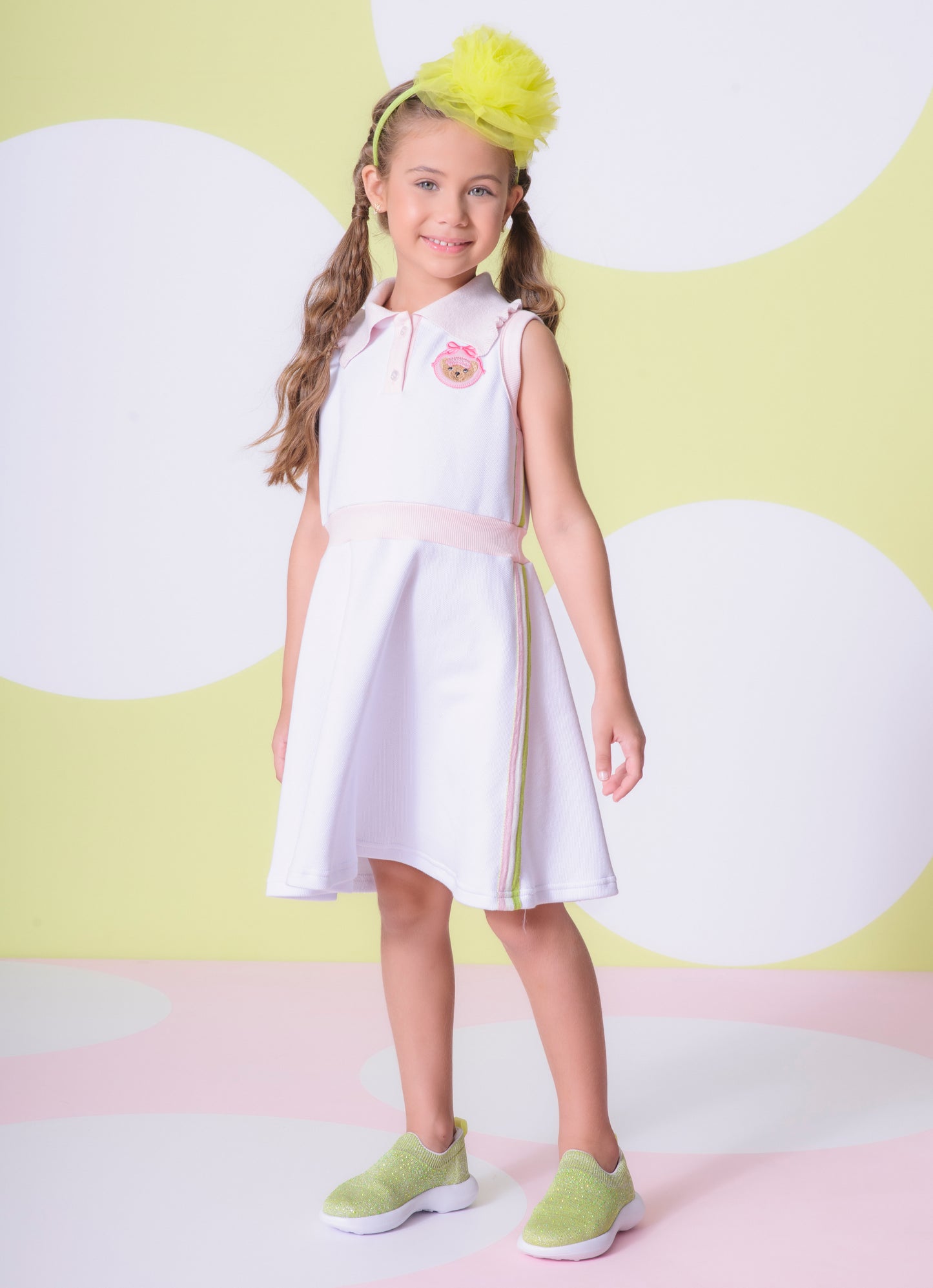 Vestido Malha Piquet Gola Polo Babadinho