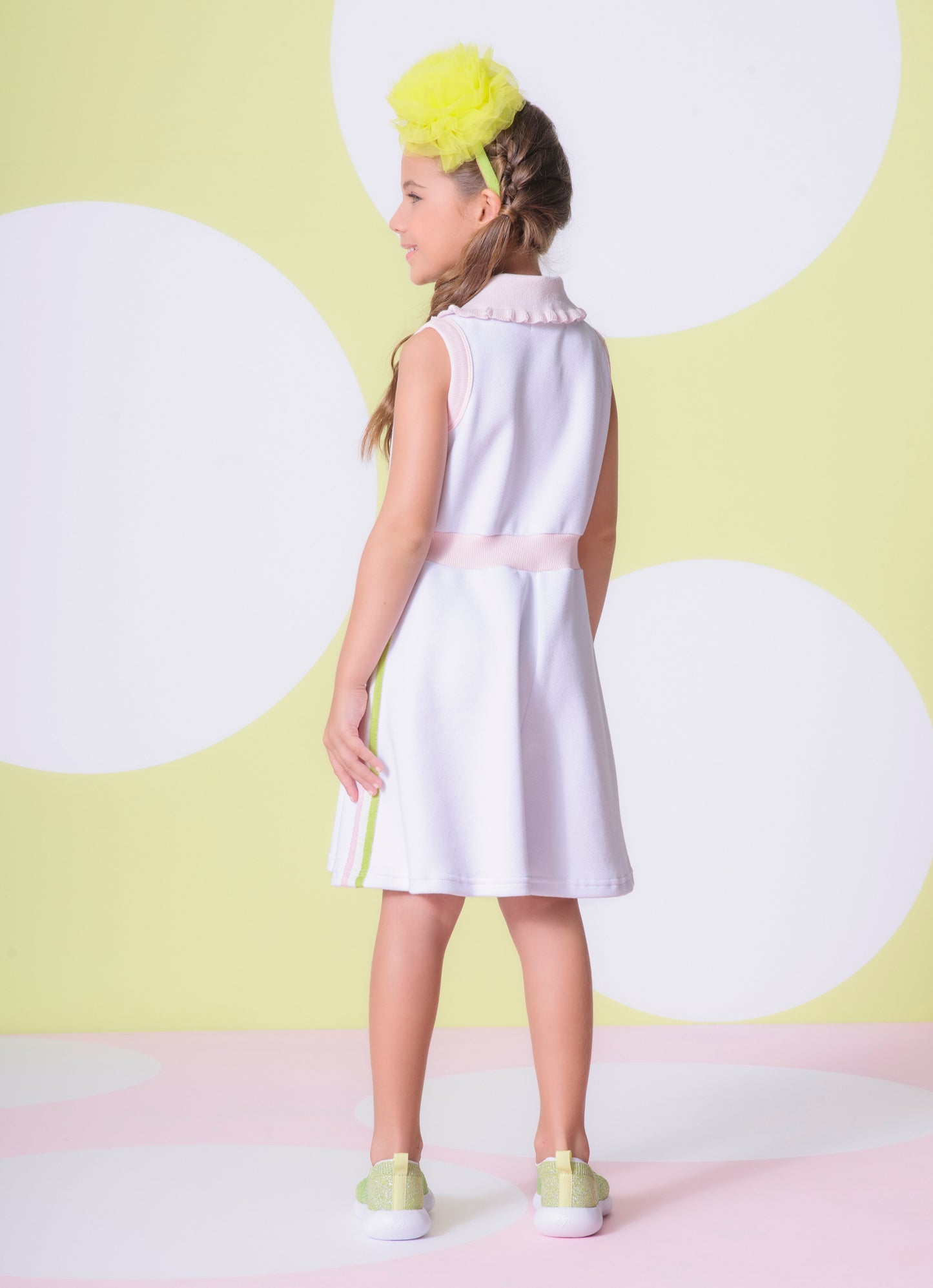 Vestido Malha Piquet Gola Polo Babadinho