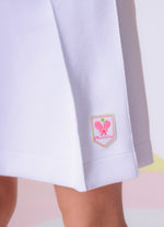 Saia Short Malha Piquet Pregas Patche