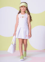 Saia Short Malha Piquet Pregas Patche