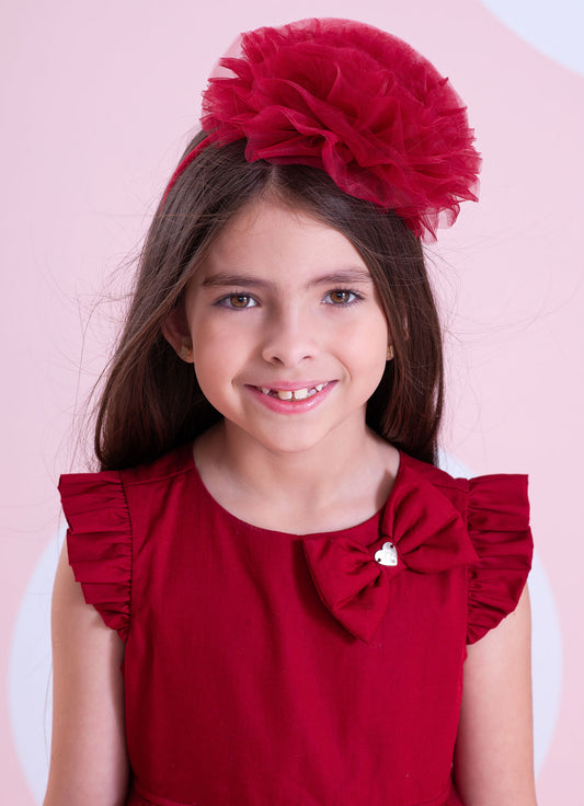 Vestido Festa Tricoline Saia Tule Fru Fru Vestido Festa Tricoline Saia Tule Fru Fru