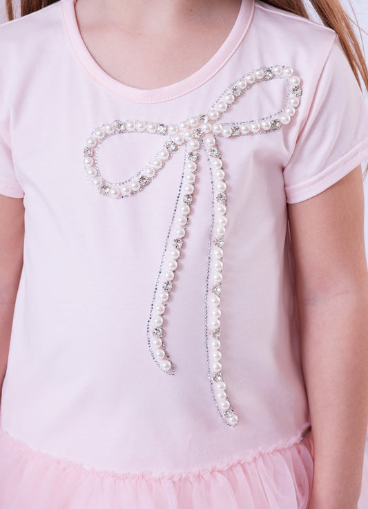 Blusa Cotton Babados Tule Maxi Laço Blusa Cotton Babados Tule Maxi Laço