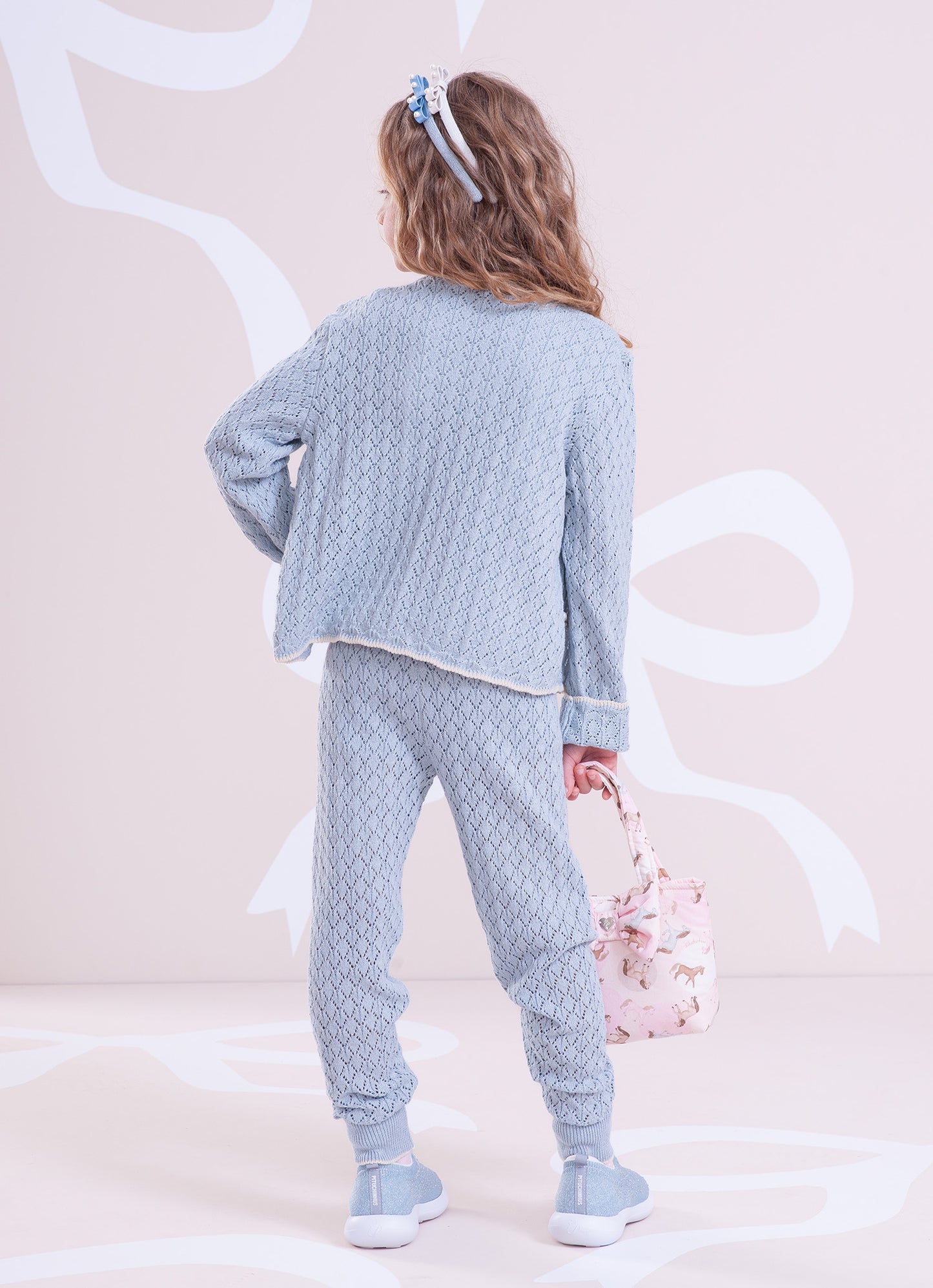 Casaqueto Tricot Ponto Renda Bordados