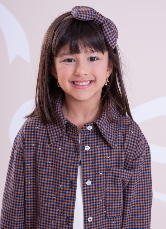 Camisa Xadrez Blue Cristais Camisa Xadrez Blue Cristais