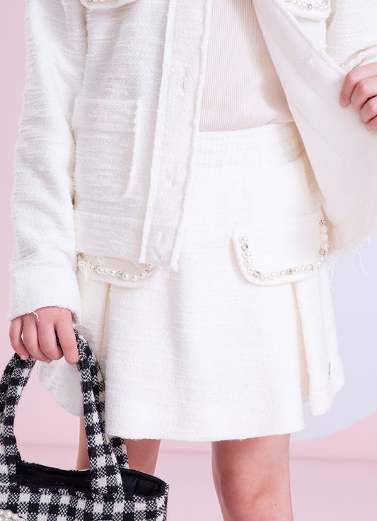 Saia Short Boucle Pregas Saia Short Boucle Pregas