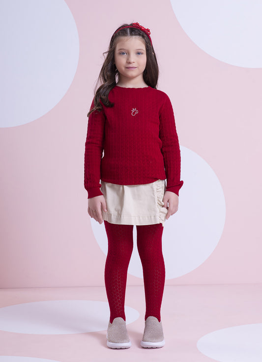 Blusa Tricot Sem Costura Rendada Blusa Tricot Sem Costura Rendada