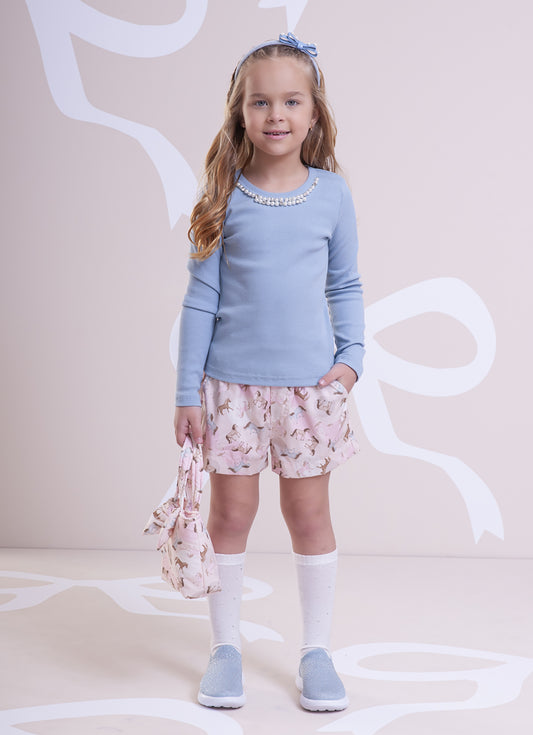 Blusa Ribana Bordado Pérolas e Cristais Blusa Ribana Bordado Pérolas e Cristais