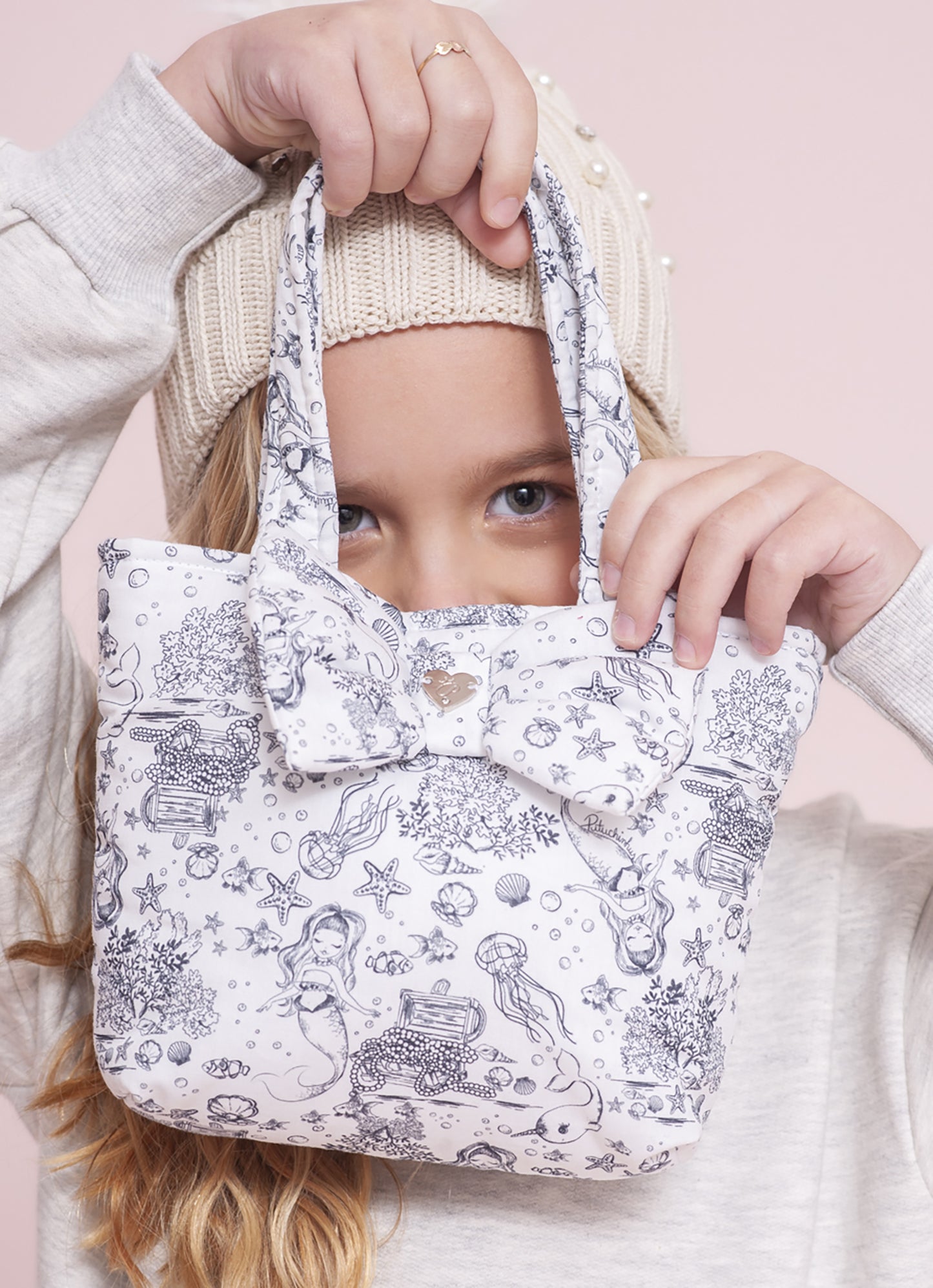 Bolsa Algodão Estampado Laço