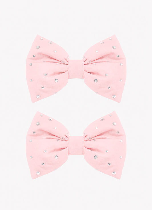 Presilha Laço Tricoline Duas Unidades Rosa Baby