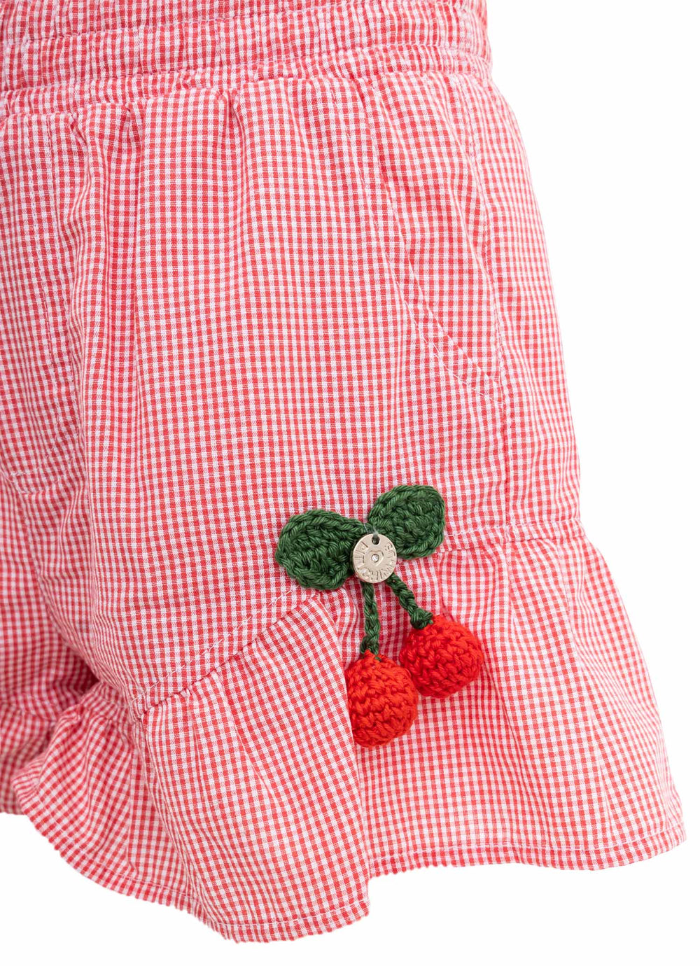 Short Algodão Xadrez Cereja Resort