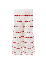 Calça Pantacourt Tricot Renda Resort