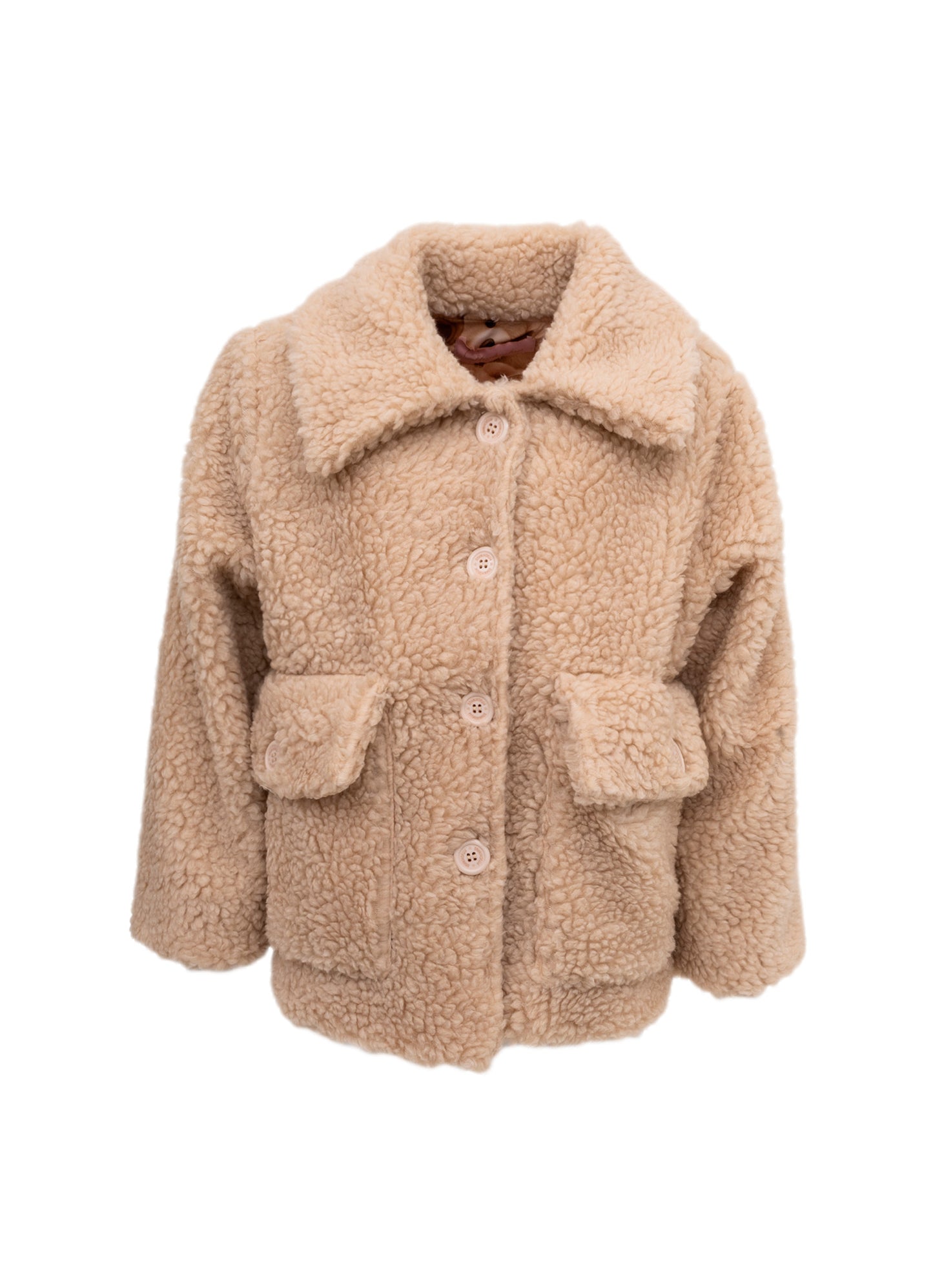 Casaco Pele Carneirinho Com Ursinho Après-Ski