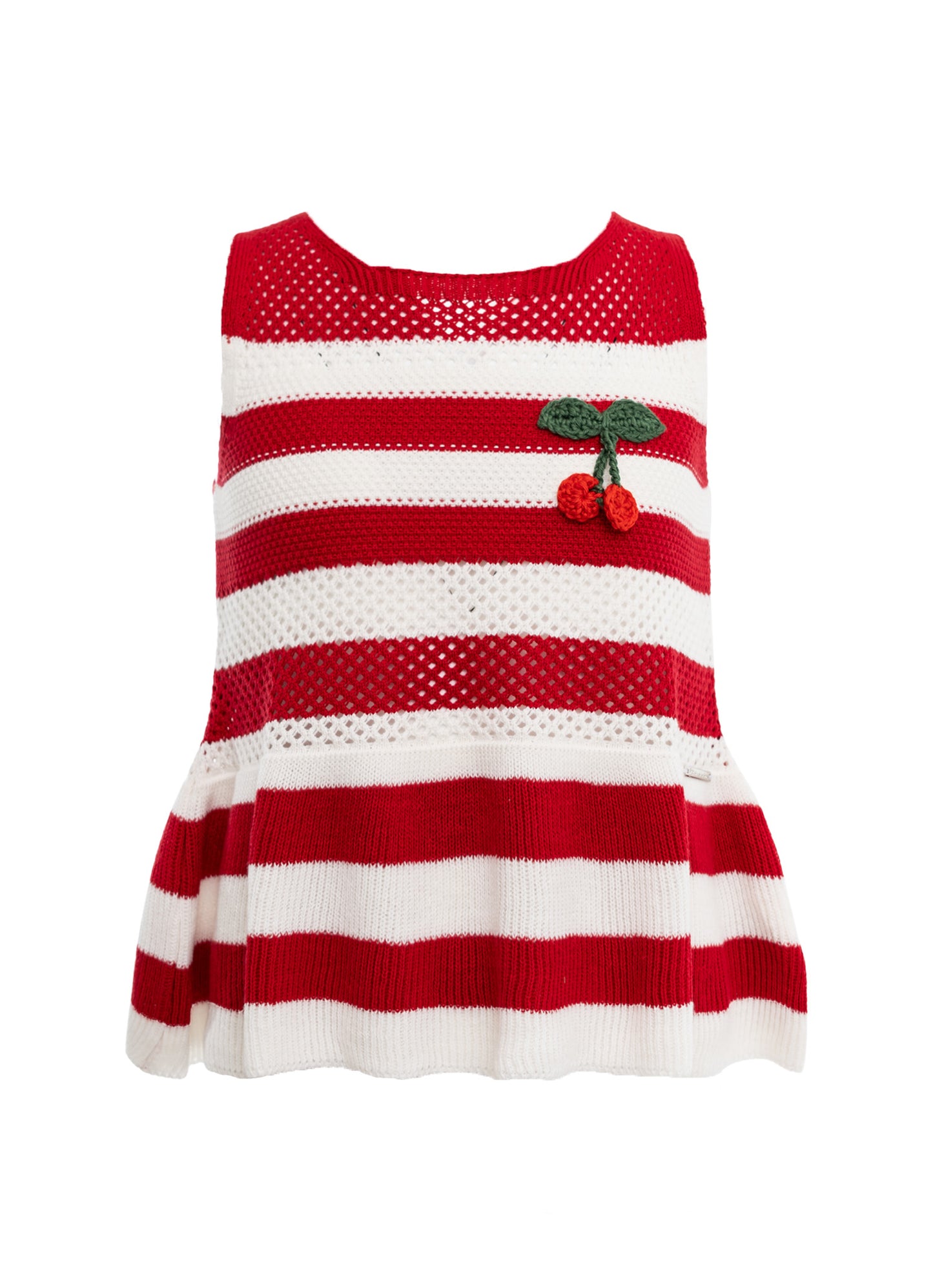 Regata Tricot Babado Cereja  Resort