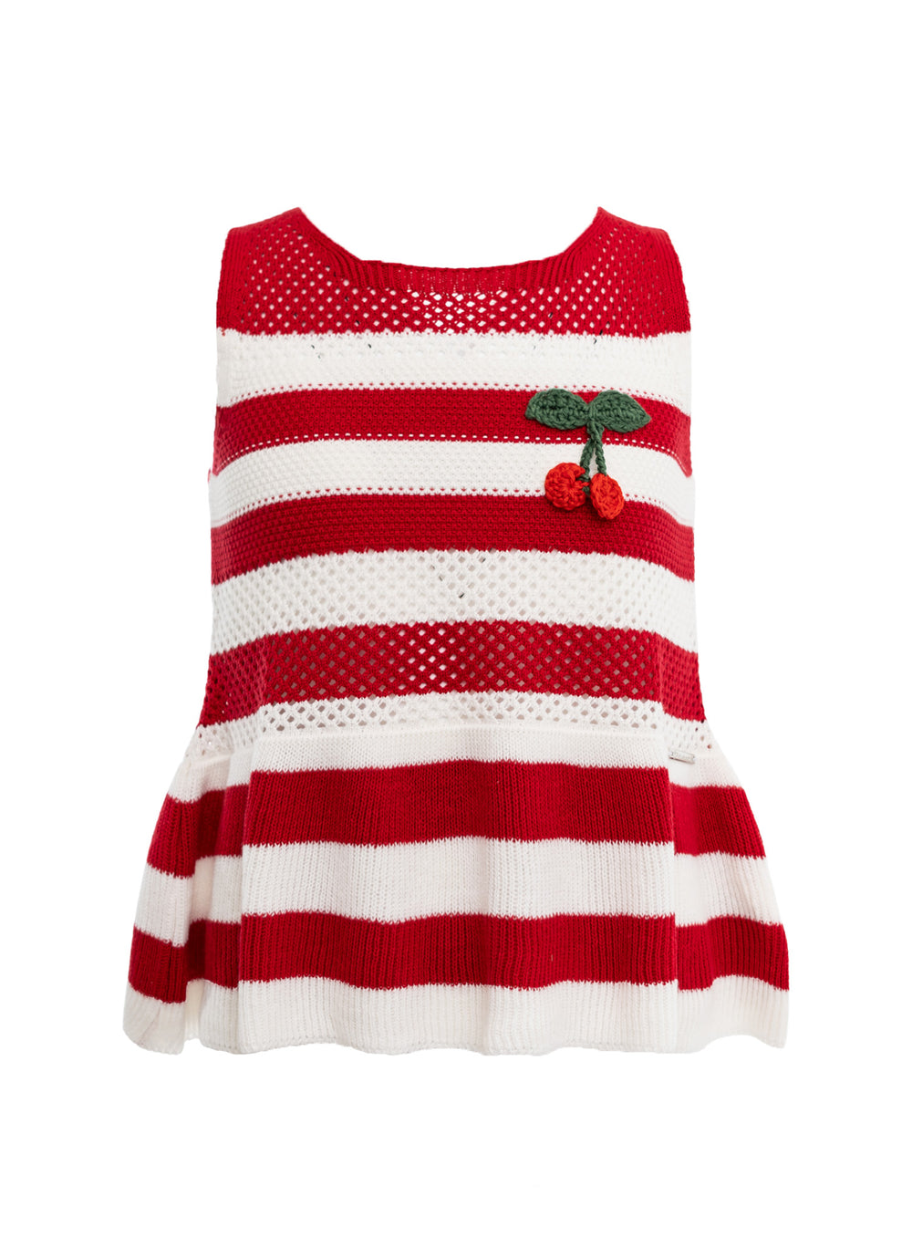 Regata Tricot Babado Cereja  Resort