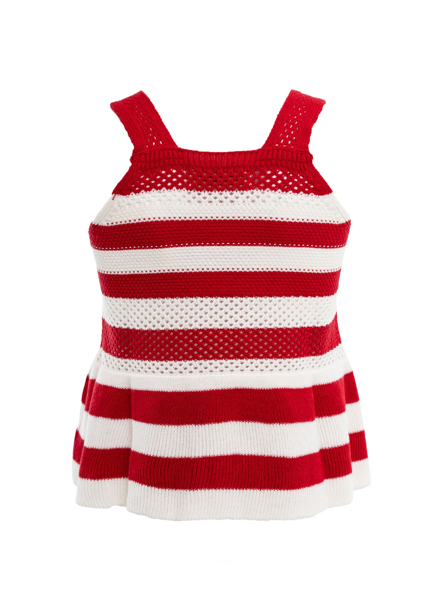 Regata Tricot Babado Cereja  Resort