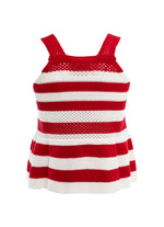 Regata Tricot Babado Cereja  Resort