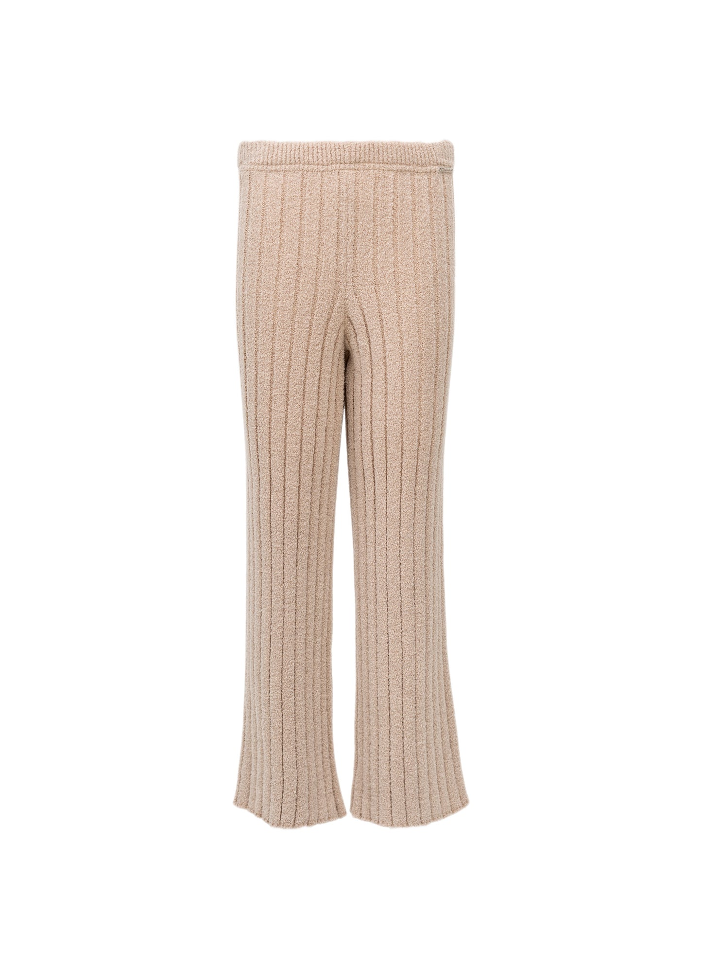 Calça Reta Tricot Canelado Après-Ski