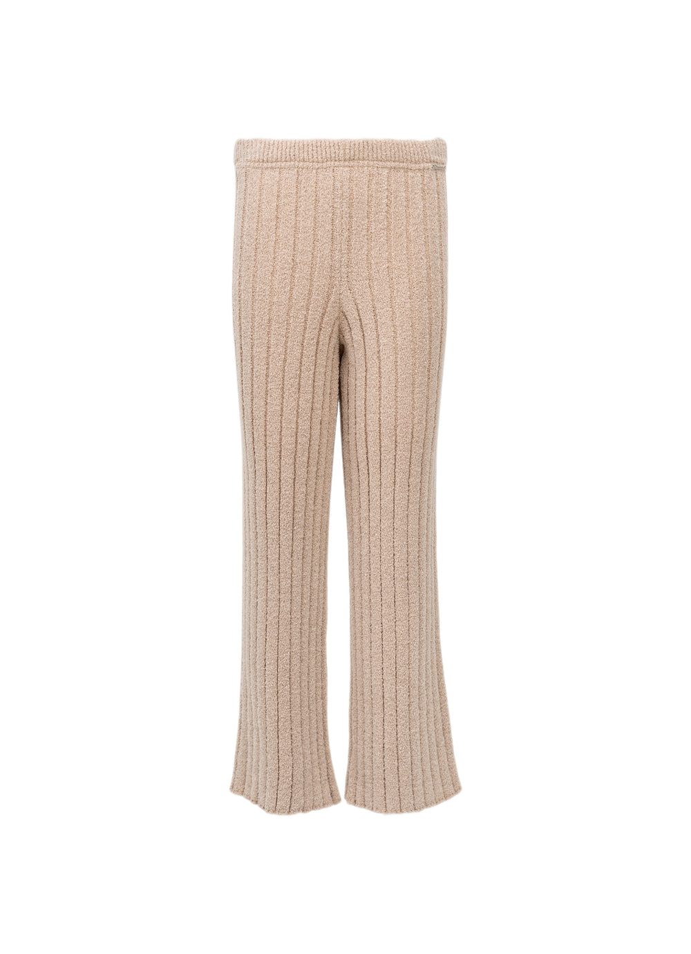 Calça Reta Tricot Canelado Après-Ski