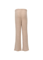 Calça Reta Tricot Canelado Après-Ski