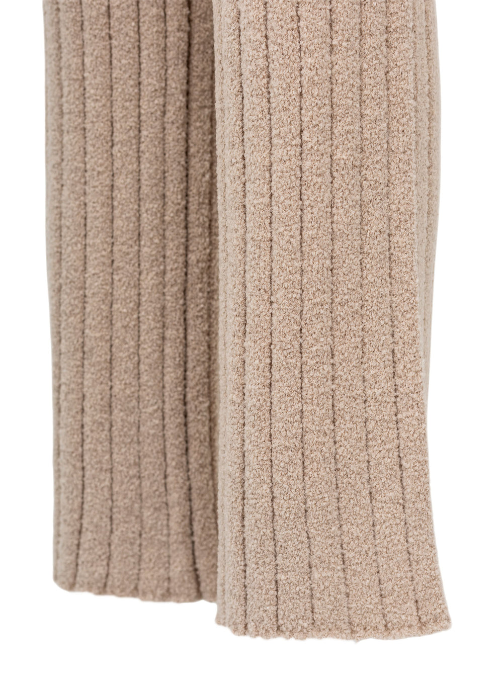 Calça Reta Tricot Canelado Après-Ski