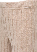 Calça Reta Tricot Canelado Après-Ski