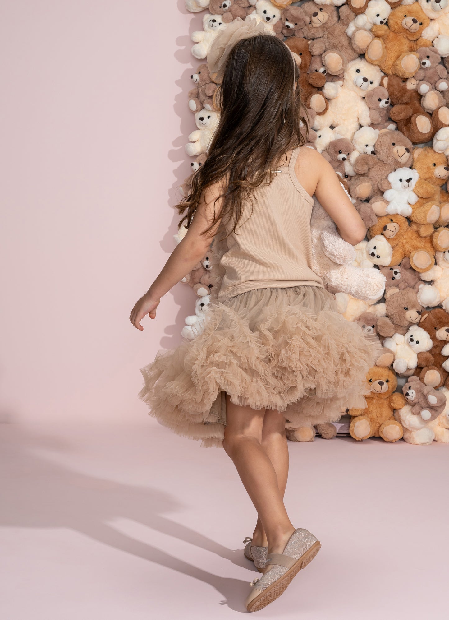 Conjunto Festa Blusa Ribana e Saia Short Tule