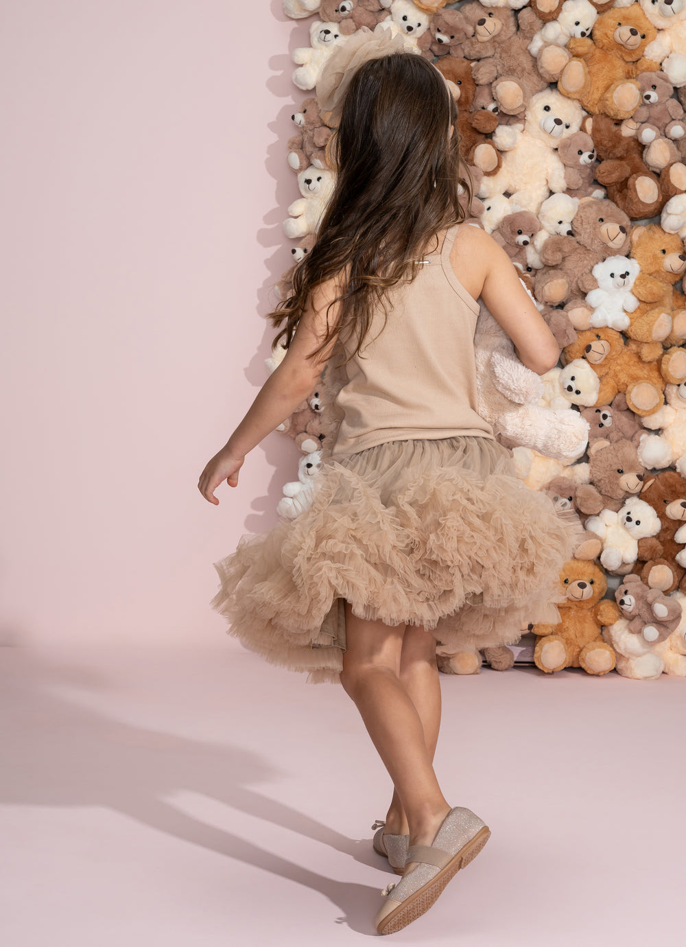 Conjunto Festa Blusa Ribana e Saia Short Tule