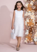 Vestido Festa Cetim Babadinhos Tule