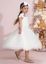 Vestido Festa Tule Frufru Laço