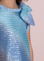 Vestido Festa Paetê Com Presilha Laço