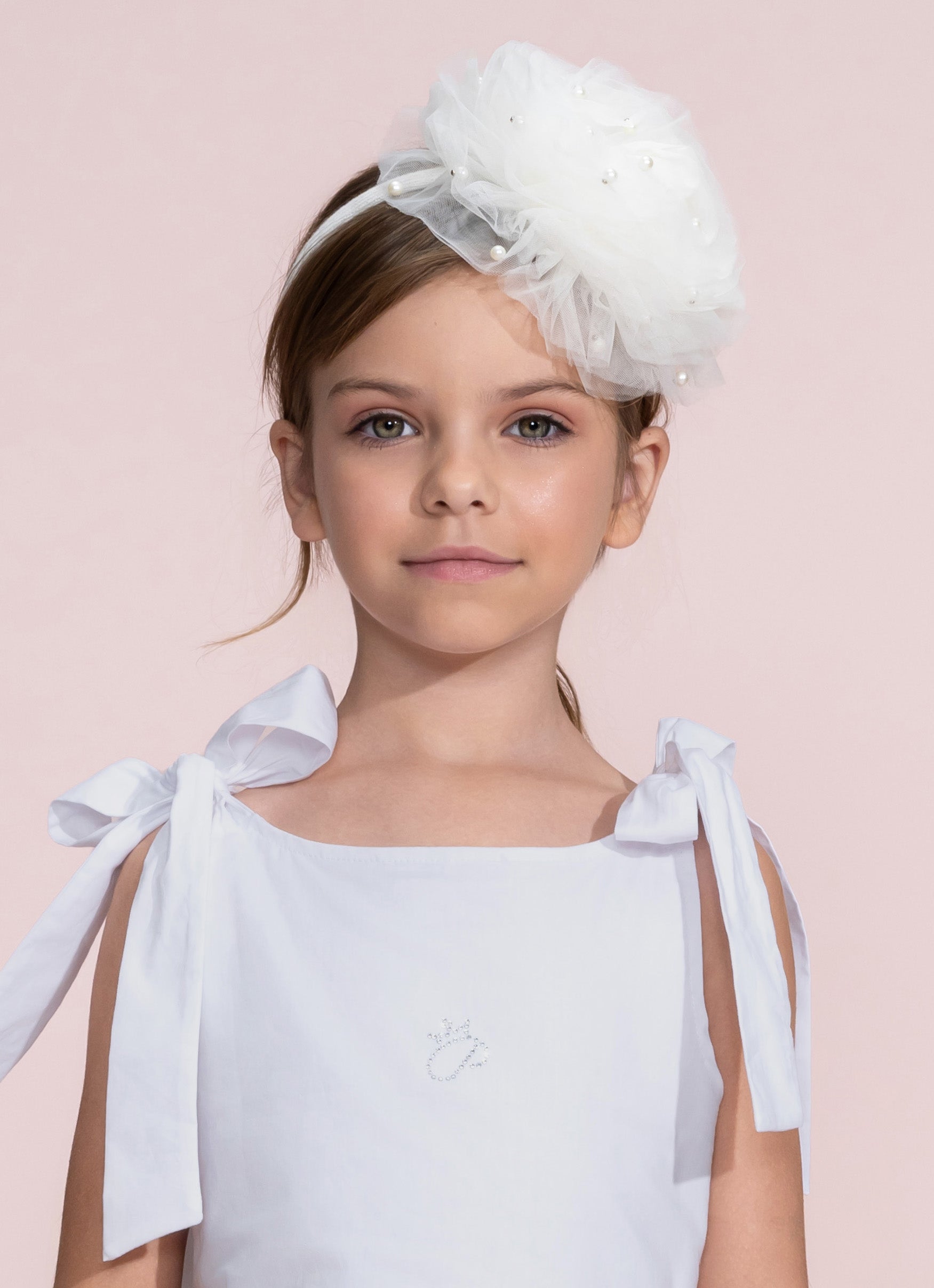 Arco Maxi Flor Tule Pérolas