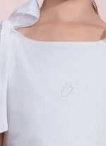 Conjunto Festa Blusa e Saia Short Tricoline