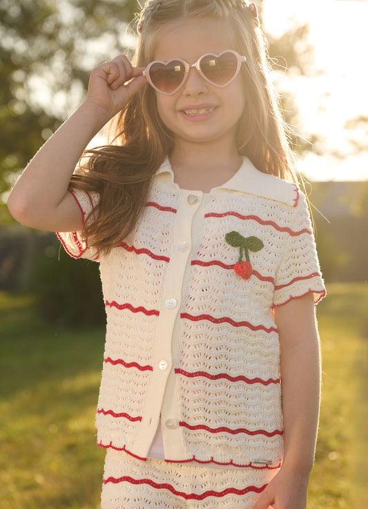 Camisa Tricot Ponto Rendado Resort