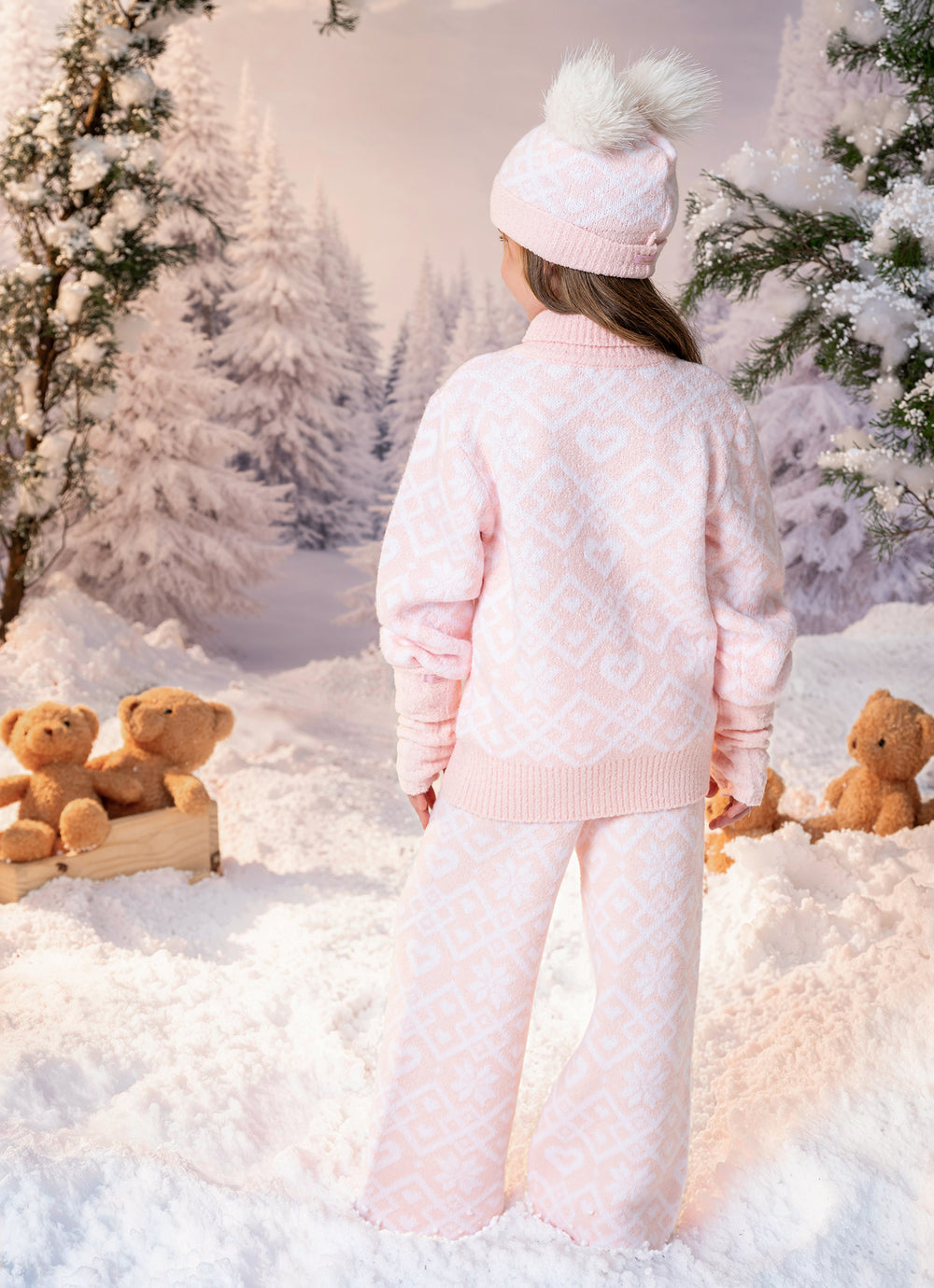 Blusa Tricot Jacquard Floco E Coração Après-Ski