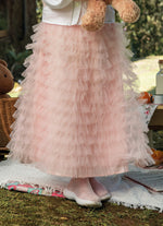 Saia Short Midi Tule Babados