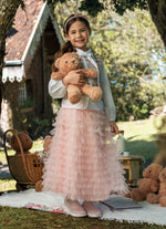 Saia Short Midi Tule Babados