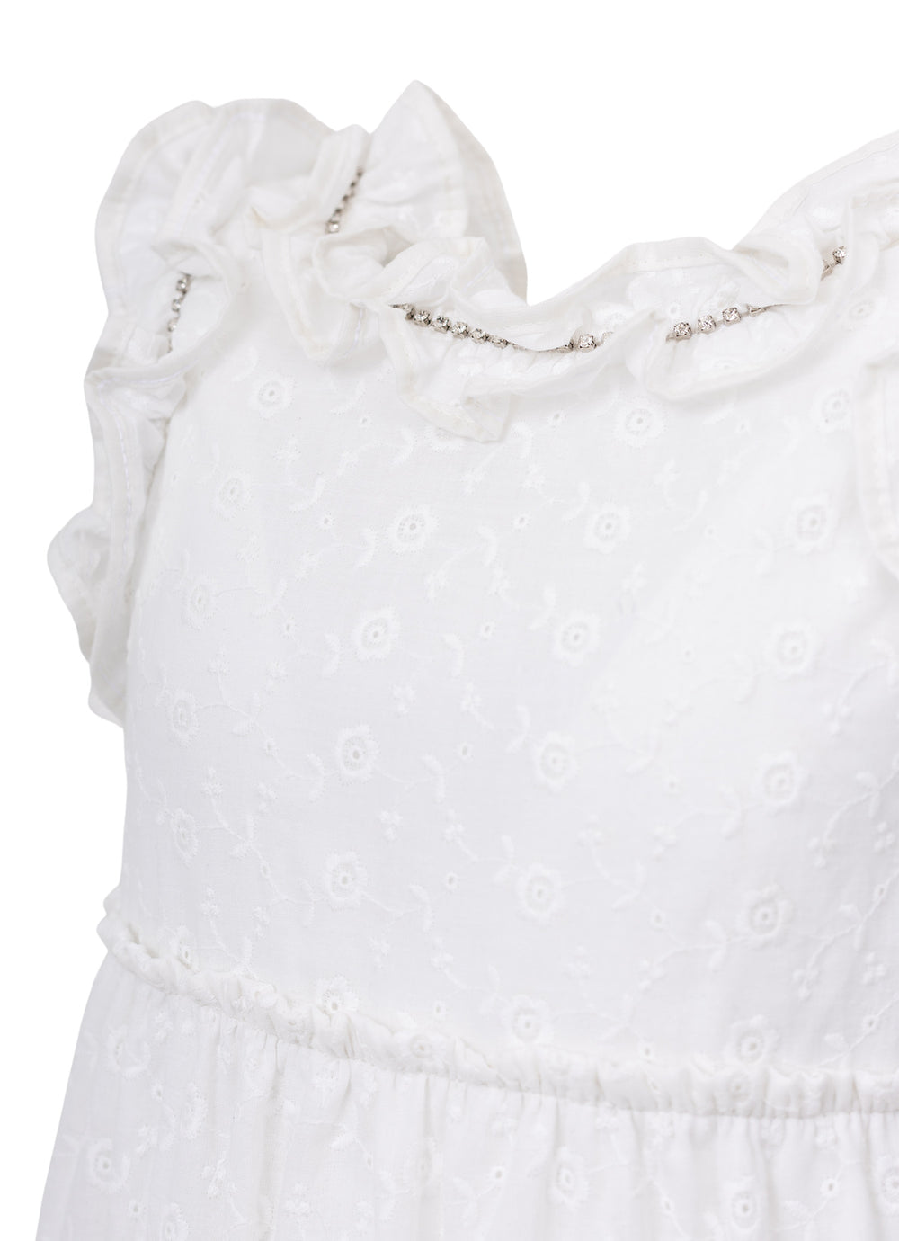 Vestido Festa  Broderi Babados Cristal