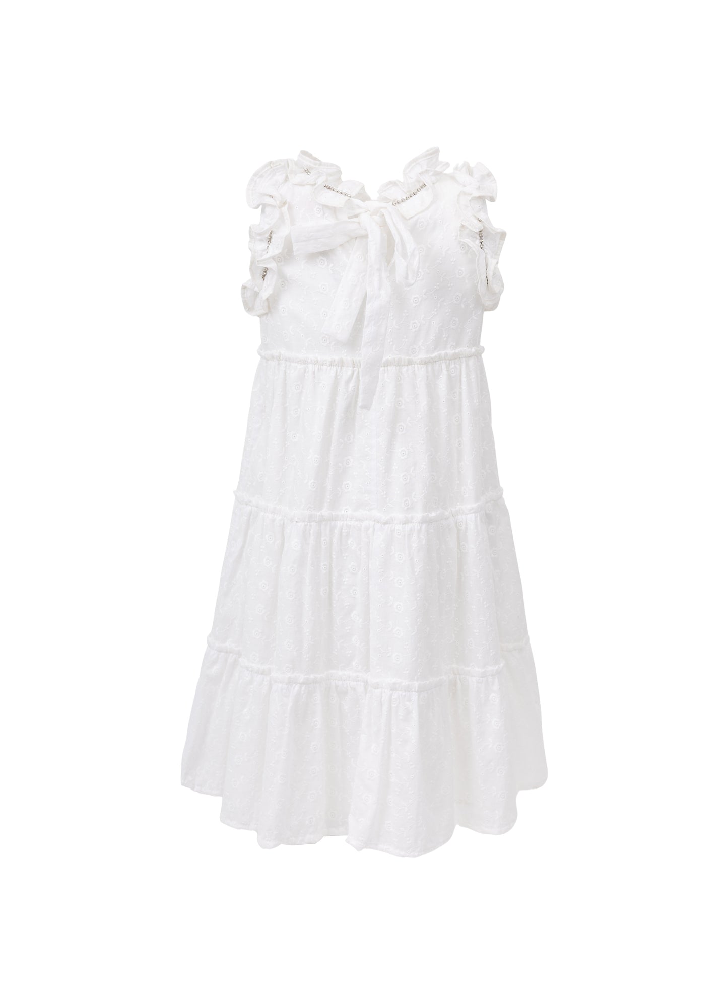 Vestido Festa  Broderi Babados Cristal