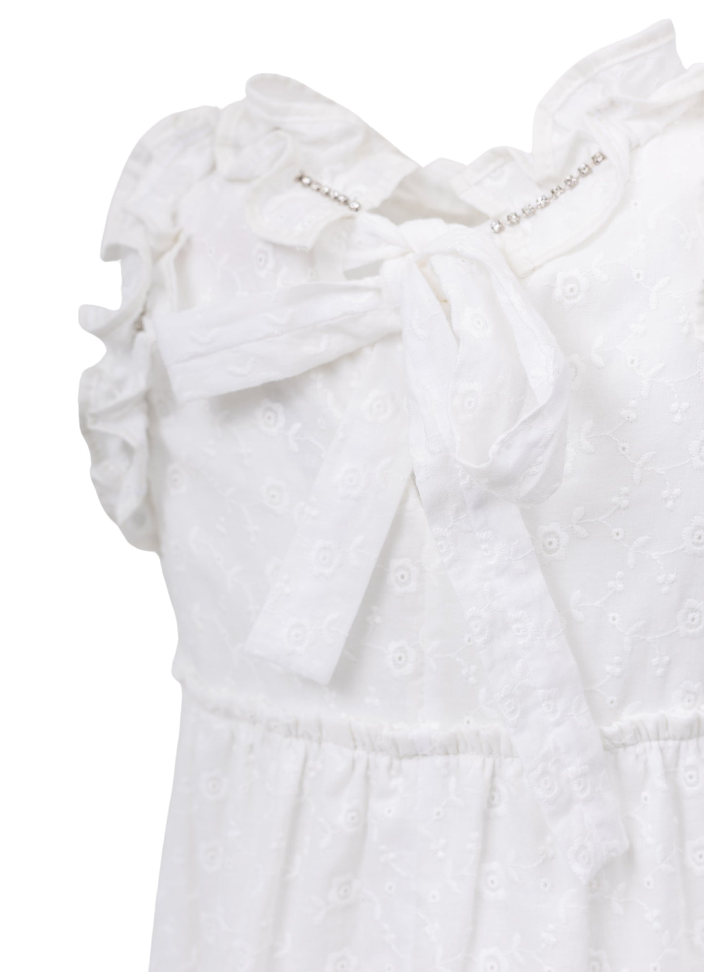 Vestido Festa  Broderi Babados Cristal