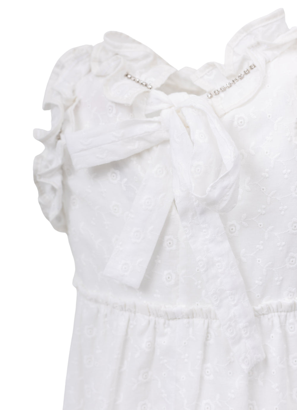 Vestido Festa  Broderi Babados Cristal