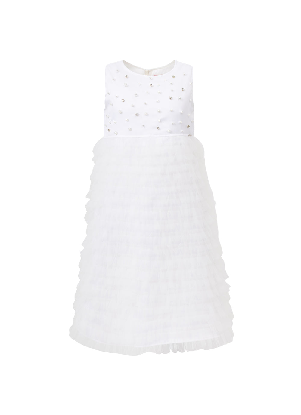 Vestido Festa Cetim Babadinhos Tule