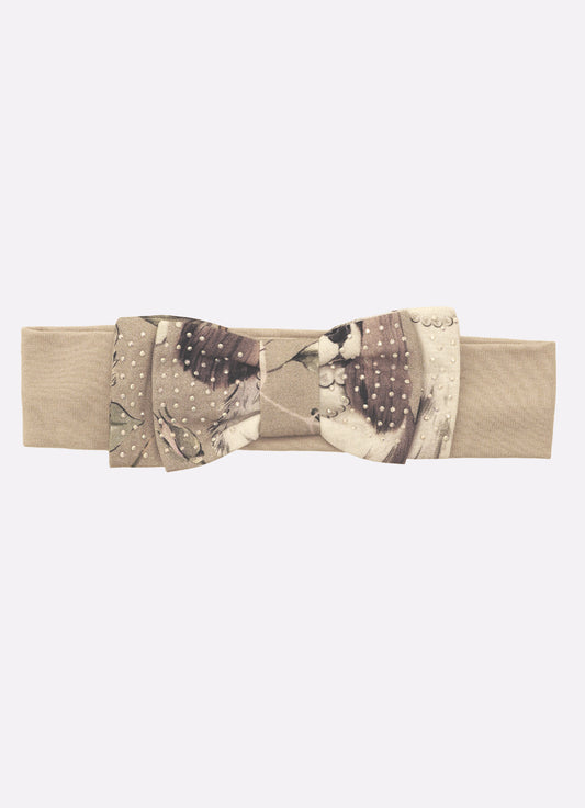 Faixa Cabeça Cotton Laço Estampado