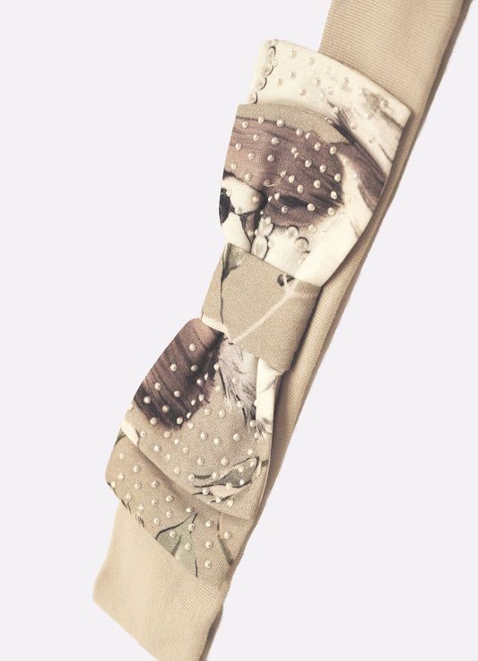 Faixa Cabeça Cotton Laço Estampado