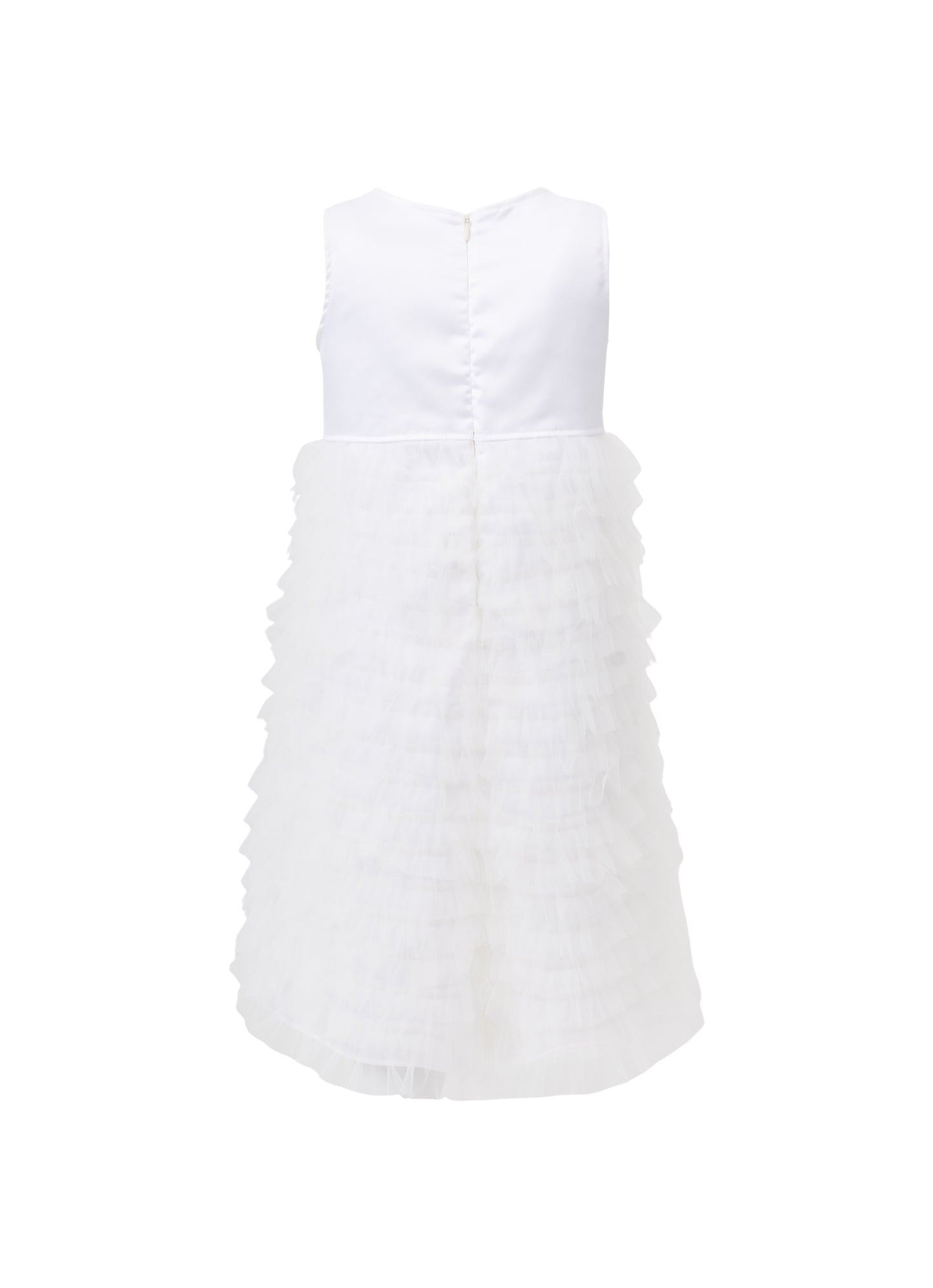 Vestido Festa Cetim Babadinhos Tule