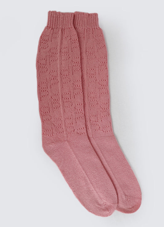 Meia Tricot Monograma