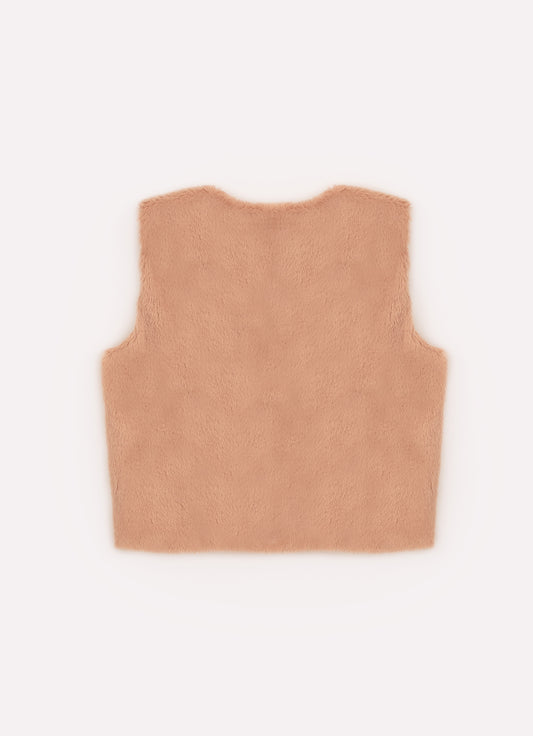 Colete Cropped Pele Fake Colete Cropped Pele Fake