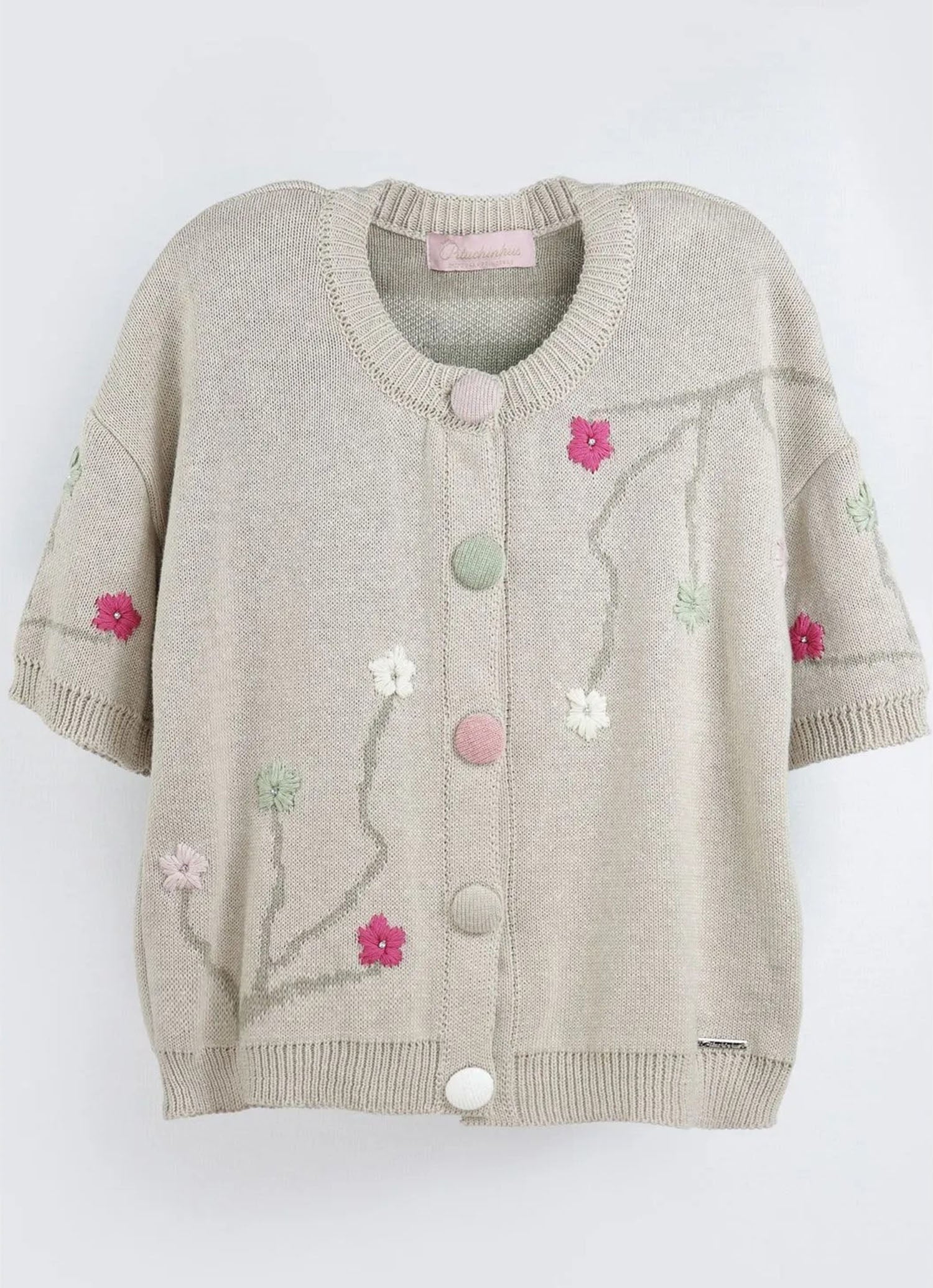 Casaco Tricot Bordados